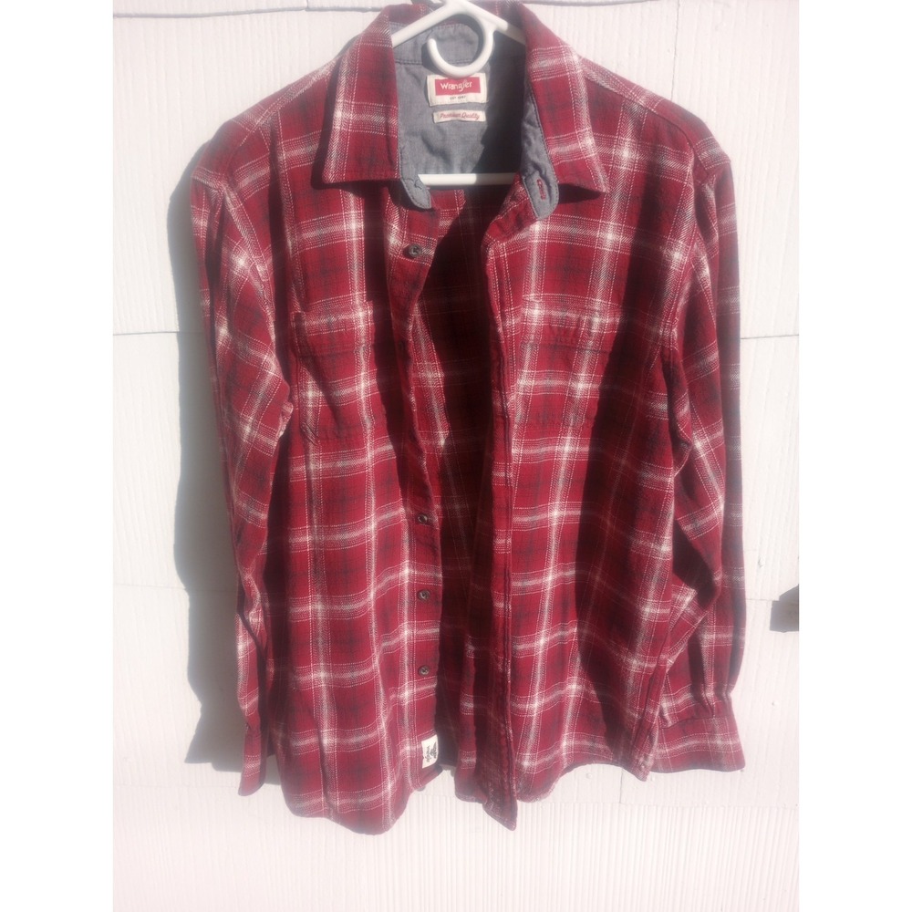 Wrangler Premium Quality Red Buffalo Plaid Large Long‎ Sleeve